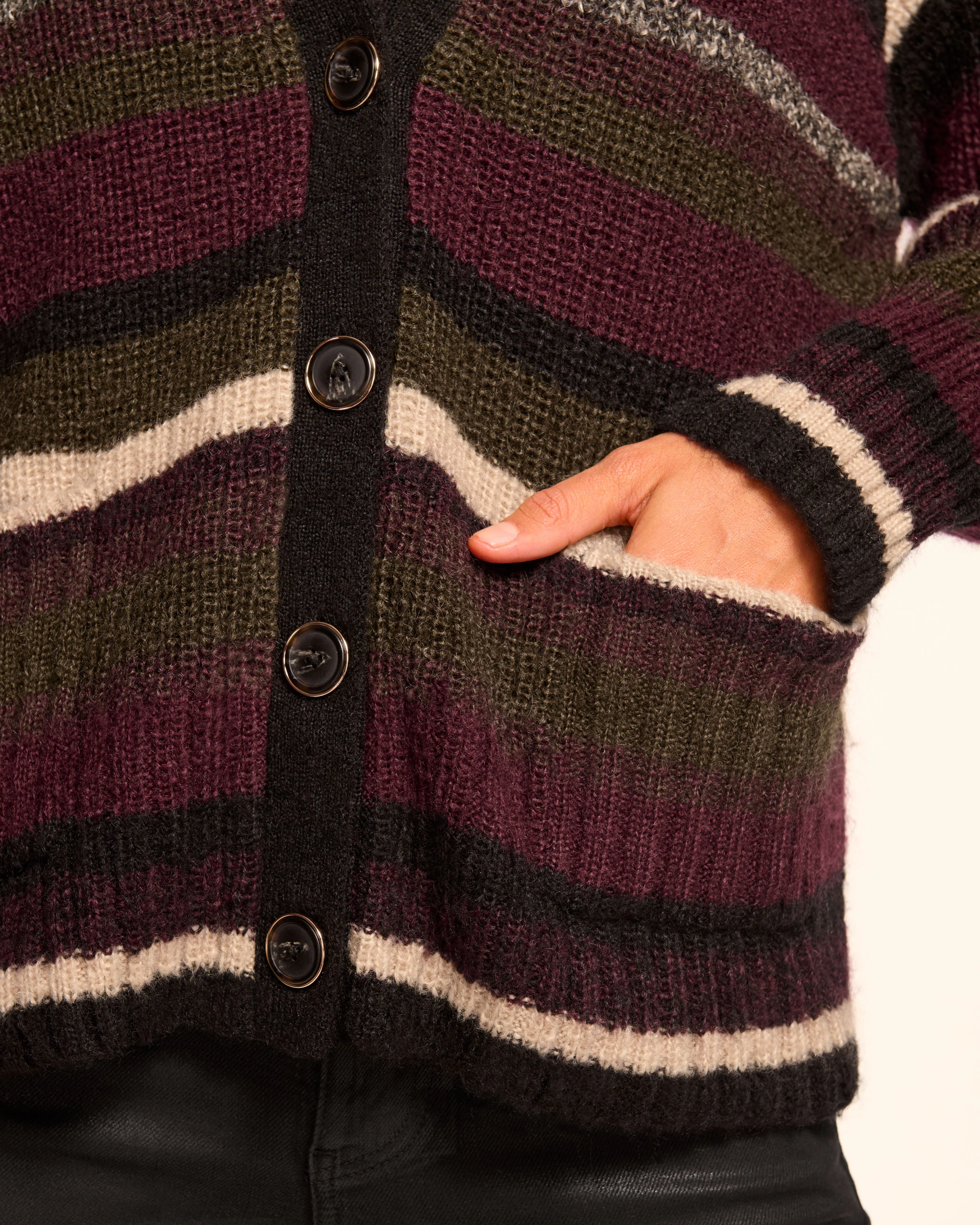 Caroline Striped Cardigan Sweater - Image 3