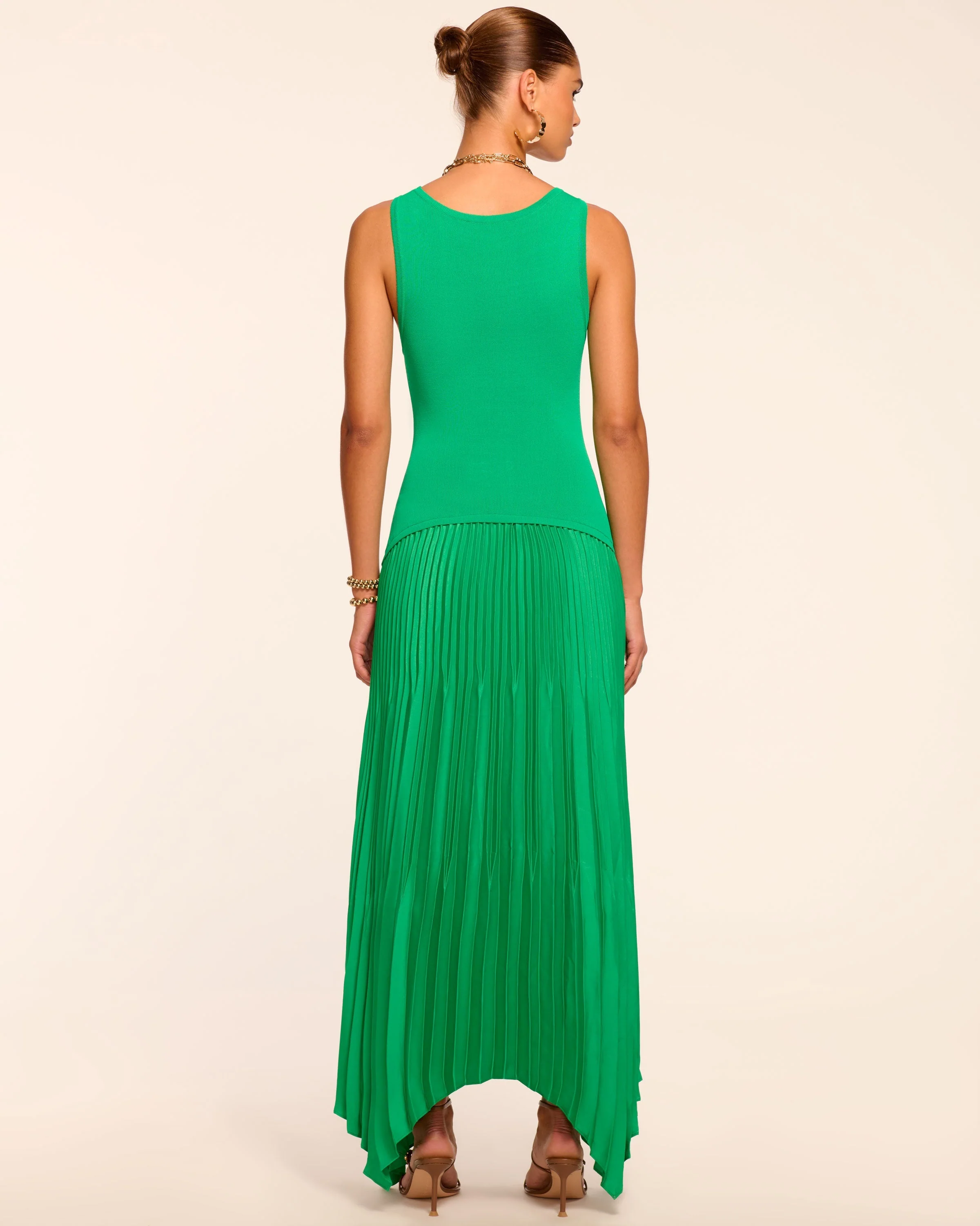 Davinia Knit Combo Pleated Maxi Dress - Image 4