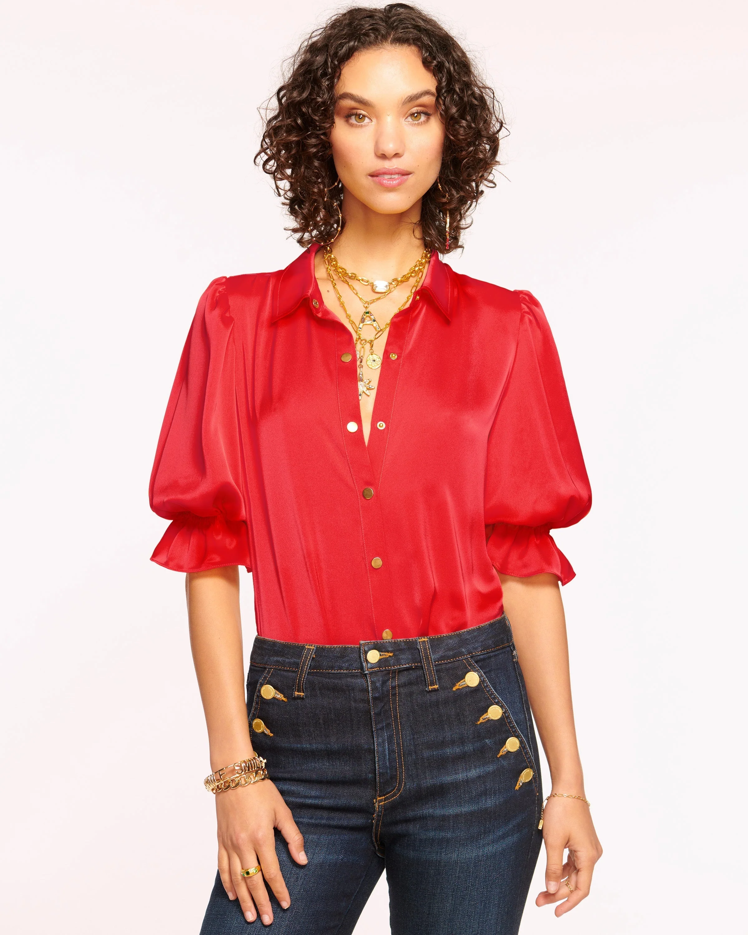 Dina Button Down Bodysuit - Image 80