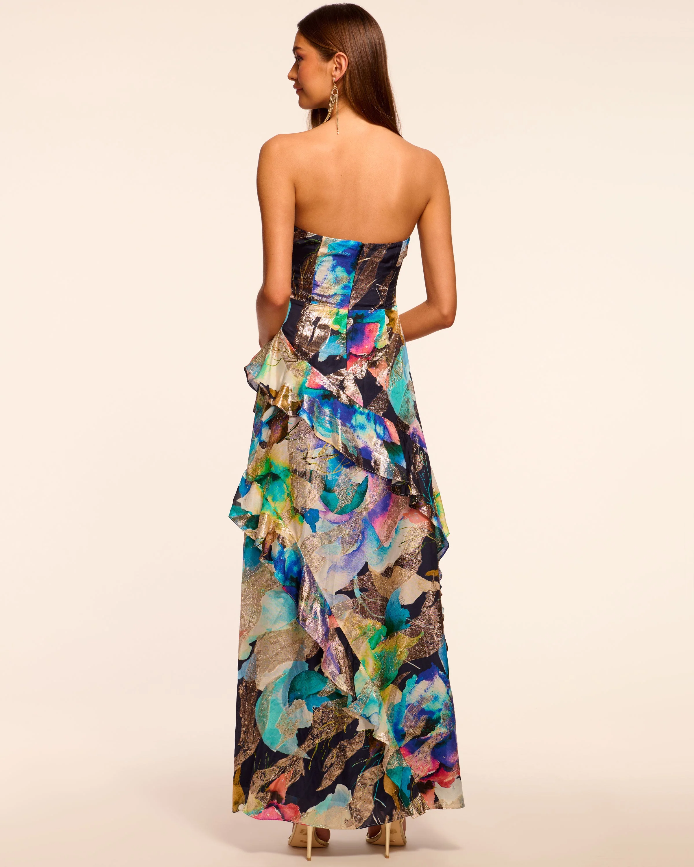 Dominika Strapless Jacquard Gown - Image 4