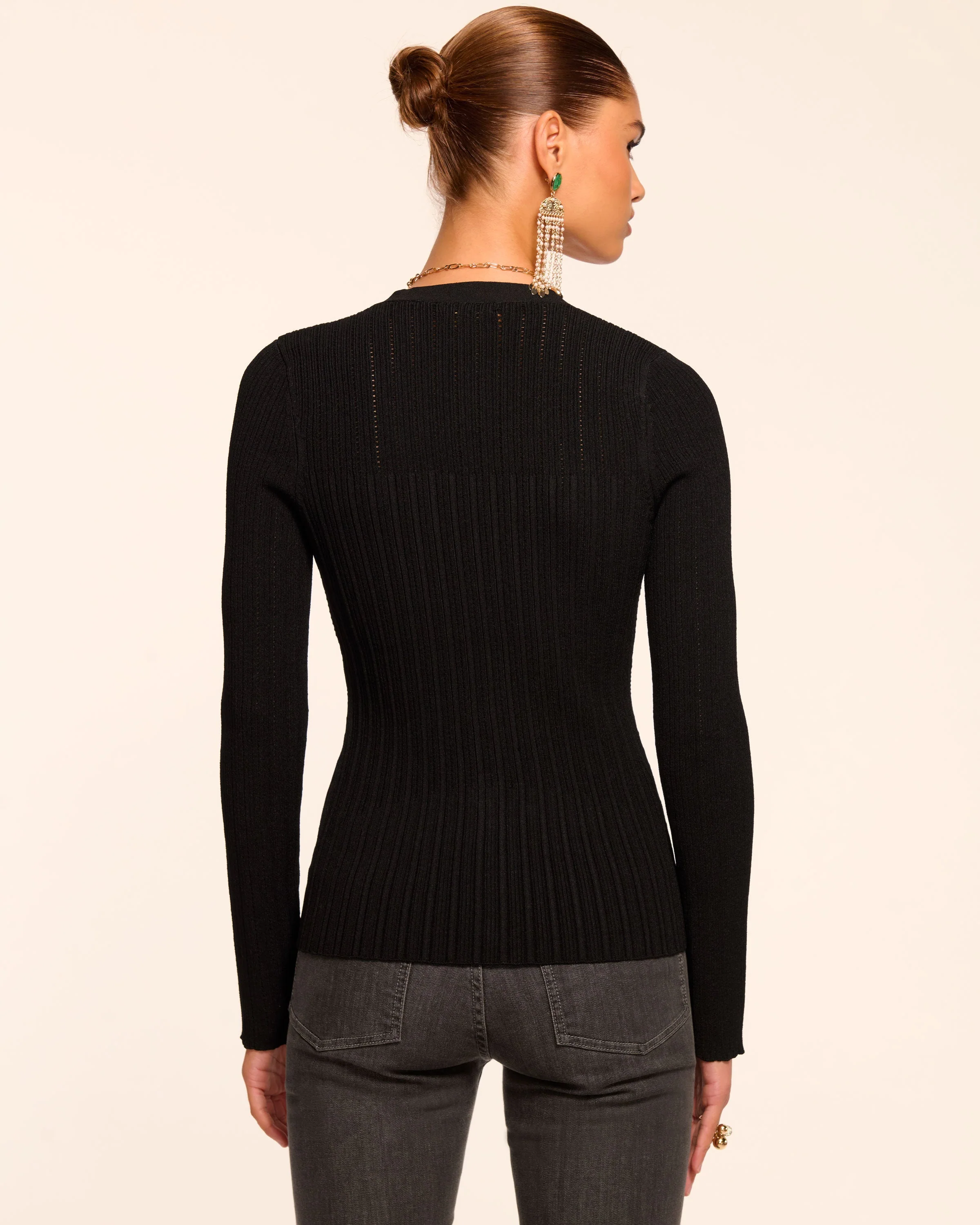 Lorenza Ribbed Knit Cardigan - Image 3